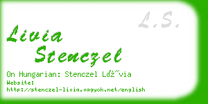 livia stenczel business card